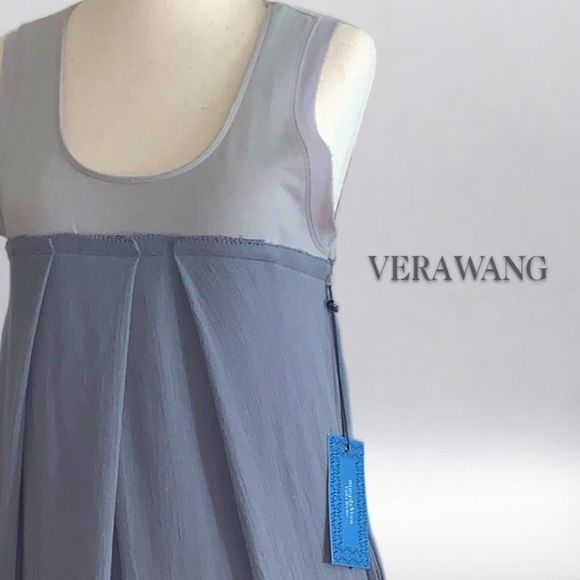 SIMPLY VERA VERA WANG COLOR BLOCK SHIFT DRESS | GREY & BLACK | NEW WITH TAG | XS - Picture 2 of 7